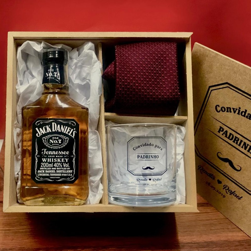 Estojo Jack Daniels - 1 copo 1 gravata II